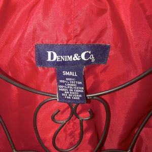 Sassy Red Jean Long Coat!